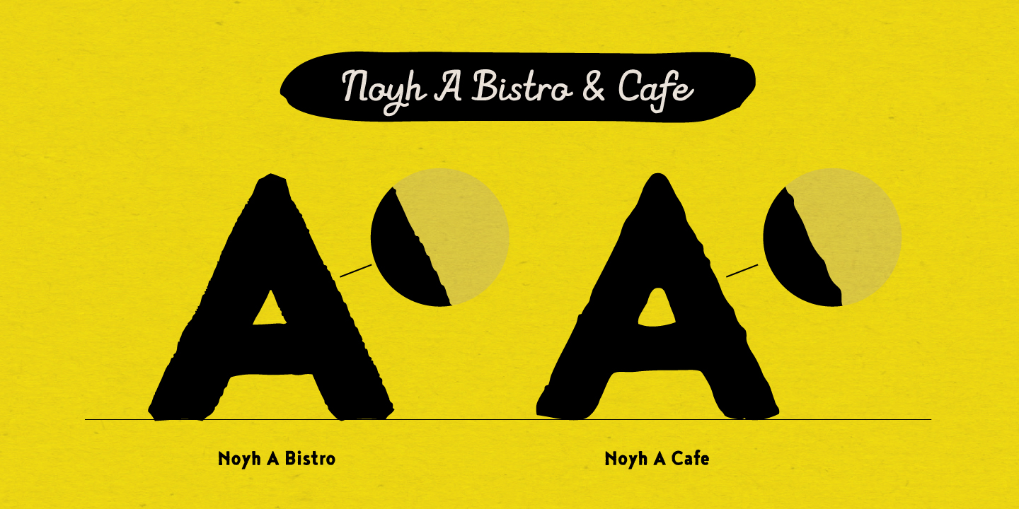Noyh A Cafe Shadow Font preview